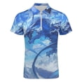 thumbnail image 4 of Ice Dragon Men Zipper T-shirt Summer Casual Short Sleeve T-shirt Top, 4 of 7