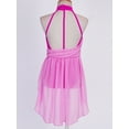 thumbnail image 6 of TSSOE Girls Halter Cutout Back Gymnastics Leotard Wrap Chiffon Skirts for Ballet/Lyrical Dance/Ice Rose 8, 6 of 7