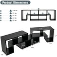 thumbnail image 4 of LOKO 3 Pieces Cube TV Stand, Modern Entertainment Center for up to 65 Inch TV, Minimalist TV Console Table, Free Combination Storage Bookcase Shelf for Living Room or Bedroom (Black), 4 of 9