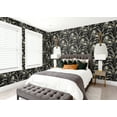 thumbnail image 2 of Stacy Garcia Home Onyx & Alloy Palma Peel and Stick Wallpaper, 2 of 6