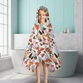 thumbnail image 6 of Colorful Mushroom Plant White Pattern Hooded Bath Towel，50"x30" for Ages 3 To 12 Kids, Quick Dry Lightweight Soft Microfiber Hood Beach Towel Cover Up for Kids, 6 of 7