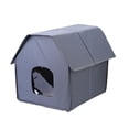 thumbnail image 4 of Casa para gatos al aire libre Jinwen gris refugio impermeable cueva para gatos y perros, 4 of 8