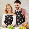 thumbnail image 5 of Pioneer Flower Floral Print Pattern Cotton Linen Apron with Pockets, Waterproof Adjustable, 33x27 Inch for Kitchen, Gardening, BBQ, Salon, 5 of 6
