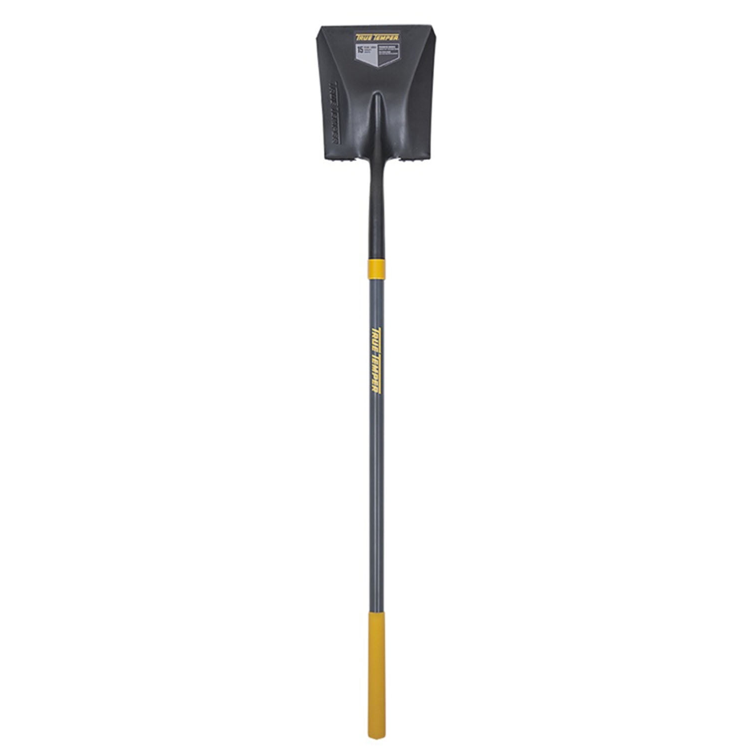 True Temper 2585500 57" Long Fiberglass Handle Square Point Shovel