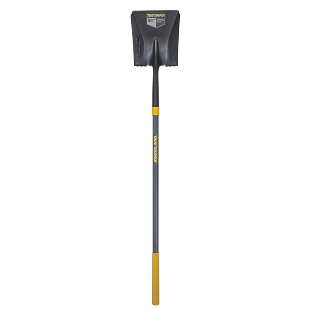 True Temper 2585500 57" Long Fiberglass Handle Square Point Shovel
