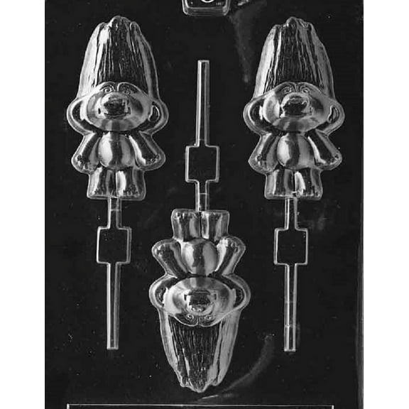 Grandmama's Goodies K063 Troll Lollipop Chocolate Candy Soap Mold with Exclusive Molding Instructions