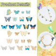 thumbnail image 4 of 1 Box DIY Jewelry Making Finding Kit Including Butterfly Alloy Enamel Charms & Links Connector Sky Blue 10.5~19x13~20x1.5~3mm Hole: 1.2~2mm 99Pcs/box, 4 of 6