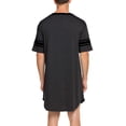 thumbnail image 4 of Ekouaer Pajamas Mens Comfy Nightshirt Big&Tall V Neck Short Sleeve Soft Loose Pajama Sleep Shirt, 4 of 6