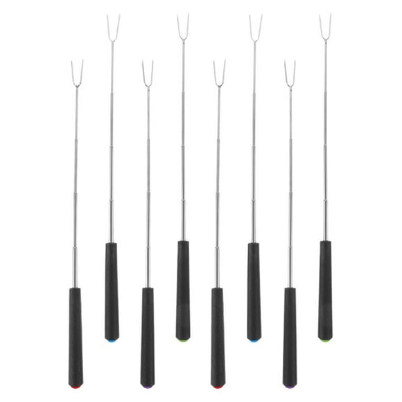 EIGTHTAIL 8pcs Marshmallow Roasting Sticks For Fire Pit Long 11.2 Inch Smores Sticks Skewers Smores Kit For Fire Pit Telescoping Hot Dog Roasting Sticks