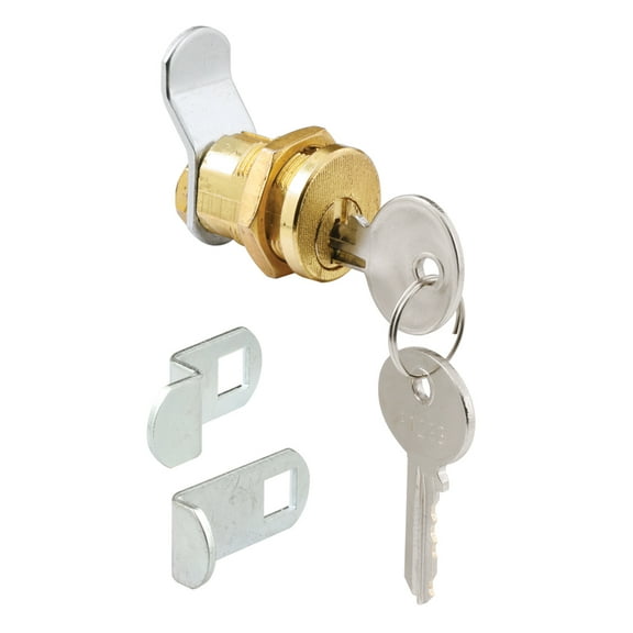 Prime-Line Brass Mailbox Lock with 3 Cams