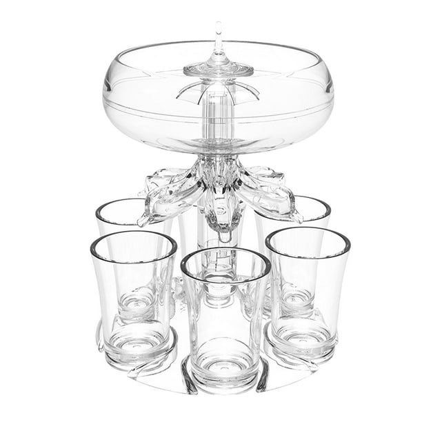 Dispensador de vino reutilizable de 6 vasos, dispensador de cerveza, dispensador de licor, recuerdo de boda con luces