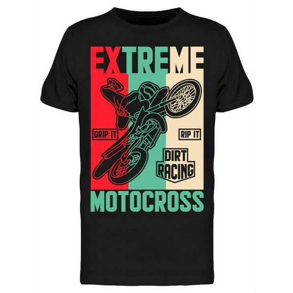 Smartprints Mens Graphic Tee - Dirt Racing Motocross - Regular Fit 100% Cotton