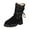 Black, variant on Boots for Women,Winter Lined Mid Calf Boots Cozy Comfort Casual On Outdoor Cold Weather Footwear,Knee High Boots Women,Black,8