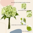 thumbnail image 3 of Flores artificiales de hortensia Yatim, verde claro, 53 cm, 5 unidades, 3 of 7