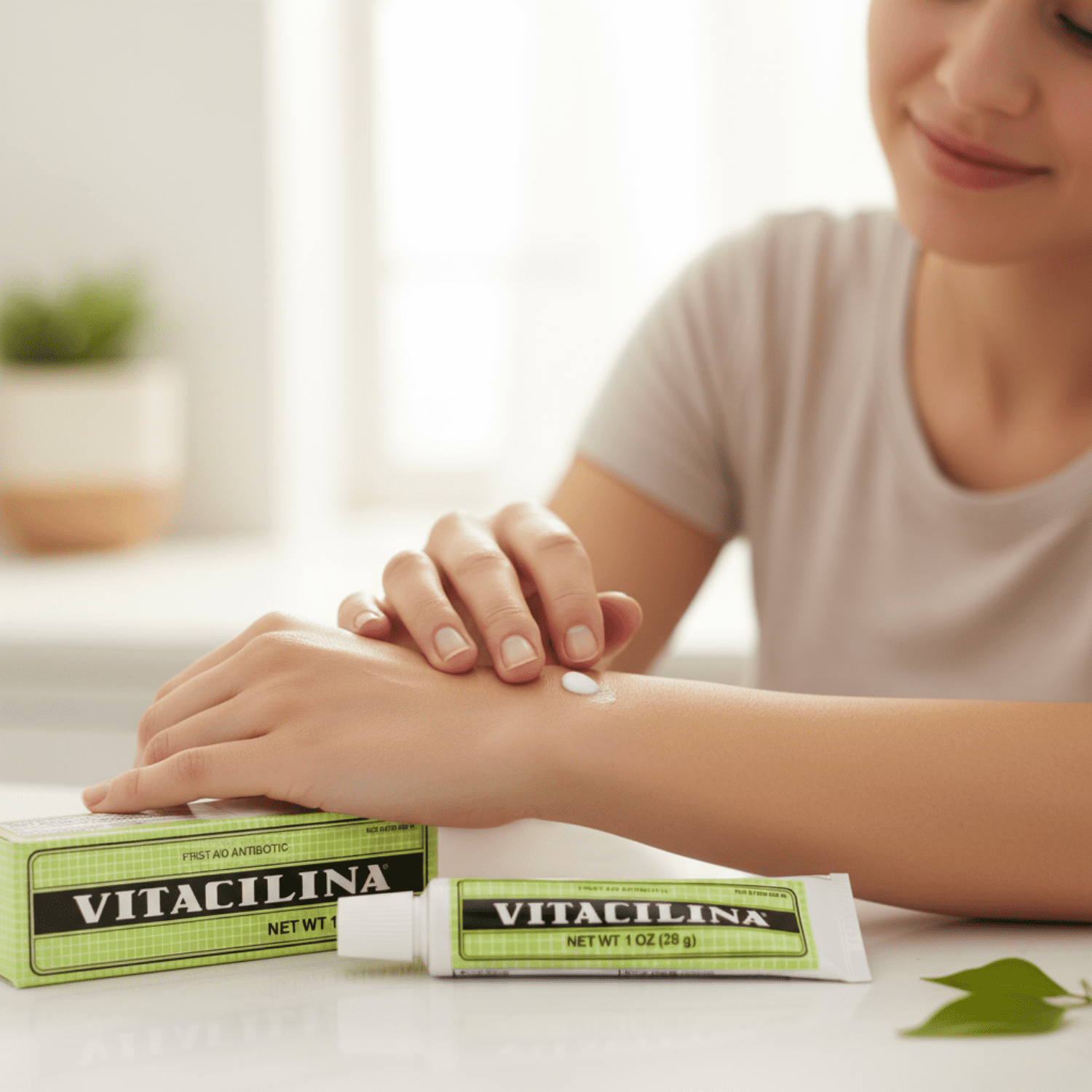 Vitacilina First Aid Antibiotic Ointment for Minor Cuts, Scrapes, and Burns, 1 oz