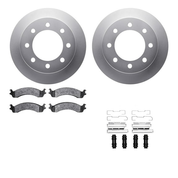 Dynamic Friction Company Front Geospec Brake Rotors with 5000 Advanced Brake Pads includes Hardware 4512-40124