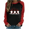 thumbnail image 2 of Clearance under 10.00 LYXSSBYX Womens Tops Long Sleeve Clearance Women Christmas Printing Loose Casual Long Sleeve Raglan Women Blouse Tops, 2 of 5
