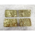 thumbnail image 3 of 2 Pack Girls Sequin Sparkly Metal Interlooking Buckles Elastic Waist Belt, Glitter Stretchy Belt for Women, 3 of 6