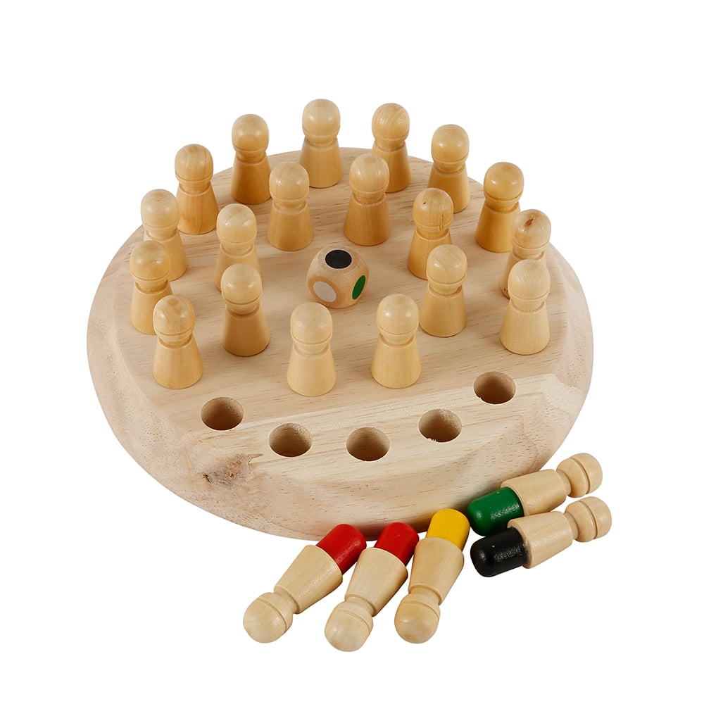Willstar Kids Wooden Memory Match Stick Chess Game Fun Block Board Game