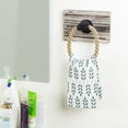 thumbnail image 4 of shiyou-Rustic-Industrial Wall-Mounted Torched Wood & Rope Towel Ring, 4 of 4