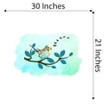 thumbnail image 4 of Animal Watercolor Wall Decals for Kids Room - Tree Branch Flying Mini Hearts Design Outdoor Scene DIY & Creativity Boy Girl Bedroom Wall Water Color Sticker - Size: 30 In x 21 In, 4 of 5