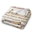 thumbnail image 2 of Happy 50th Anniversary Blanket Gifts For Kids Adults - Lightweight Throw Blanket For Bedroom Living Room Decor Soft Fuzzy Fleece Cozy Plush Bed Couch 60"X50", 2 of 7