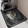 thumbnail image 2 of Dish Drying Mat, Coffee Black Vintage Absorbent Coffee Bar Mat for Countertops, Coffee Bar Accessories for Kitchen Counter Coffee Maker Coffee Pot Dining Room Decoration 18x24in, 2 of 7