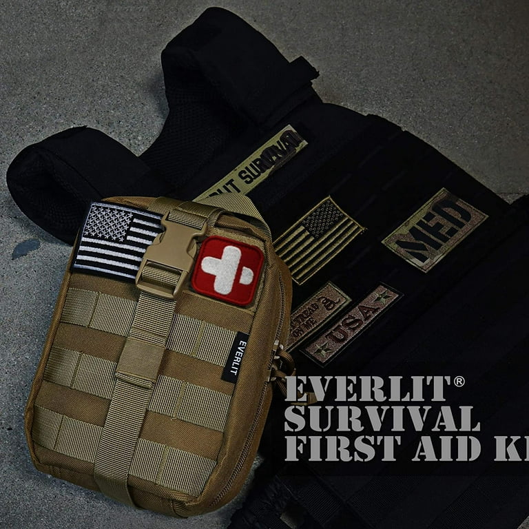 EVERLIT 250 Pieces Survival First Aid Kit IFAK Molle System Compatible  Outdoor Gear Emergency Kits