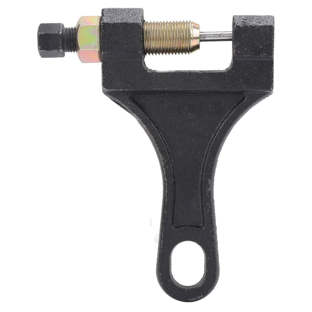 Cortador de cadena de bicicleta, herramienta universal de reparación de bicicletas de metal para motocicleta y triciclo, color negro.
