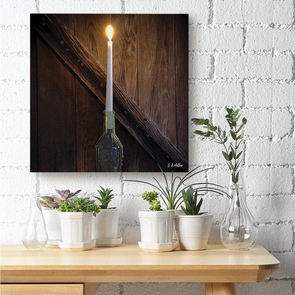 Candle Flame By Photographer Steven A. Heller - 30"X30" Canvas