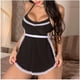 thumbnail image 5 of ICHUANYI Clearance Women Sexy Maid Maid Uniform Pajamas Nightdress Suit Sexy Underwear Suit(Black, XL) Ichuanyi Ichuanyi, 5 of 9