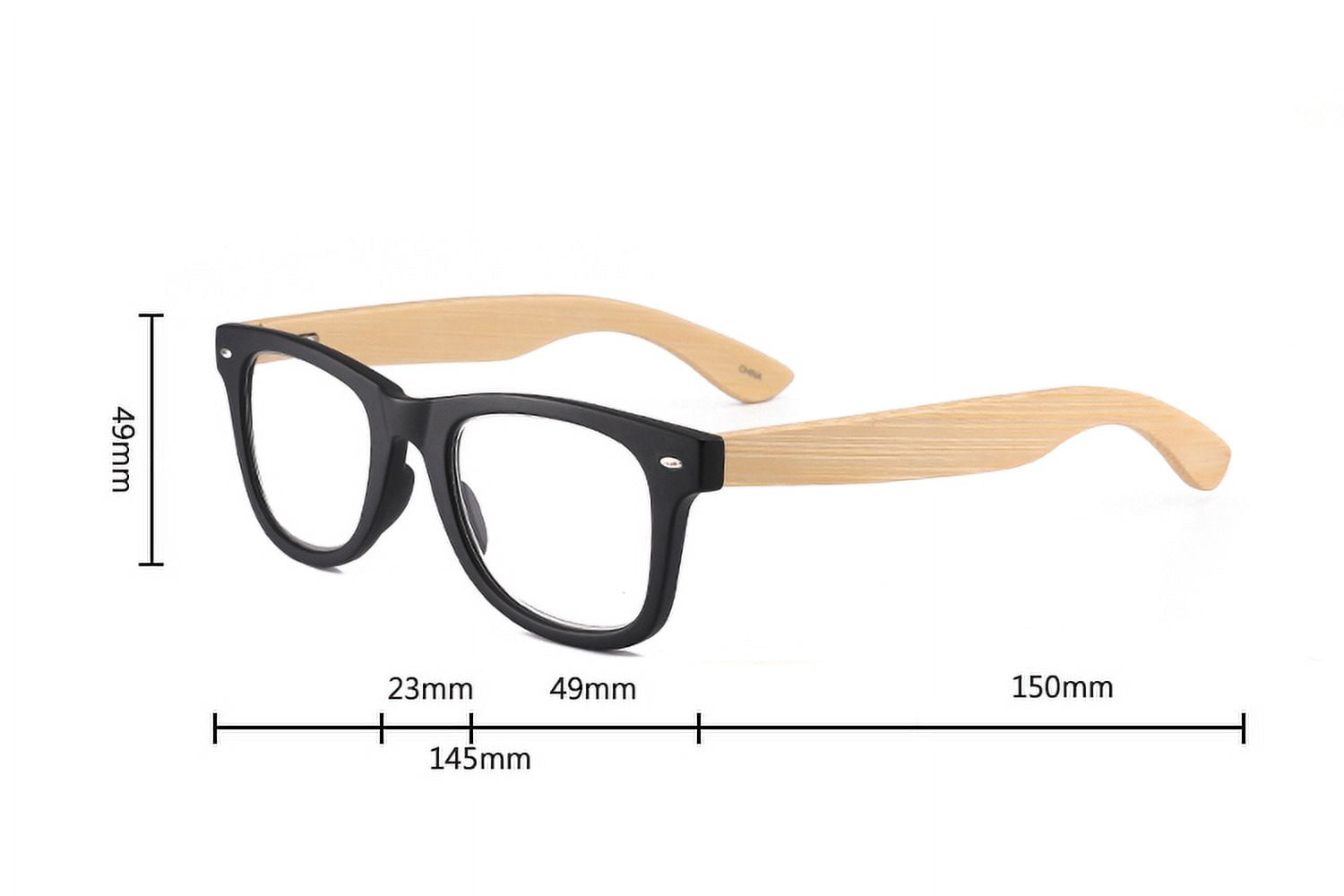 EYEGEMS Brand Men Women +3.00 Reading Glasses Eco Friendly Sustainable Unisex Bamboo Eyeglasses Blue 8471