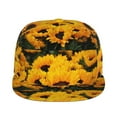 thumbnail image 2 of Haiem Flower Bush Sunflower Classic Snapback Cap Flat Bill Hat Baseball Cap Adjustable Size Cotton Dad Hat, 2 of 9