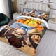 thumbnail image 3 of El Niño León 2 Conjunto de sábanas temático, trío de piezas, cómodo y amigable con la piel, diseño único, regalo de decoración para el hogar para familiares, amigos y fans,135cm *200cm, 3 of 6