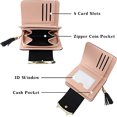 thumbnail image 4 of Linda cartera de gato para mujer, monedero plegable pequeño, clip para dinero, tarjetero para mujer con cremallera, regalos para mujer, negro JAMW Sencillez, 4 of 5