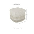 thumbnail image 3 of · REDEARTH · Tufted Pouf Ottoman with Filler Textured Storage Cube Bean Bag Pouffe Footrest for Living Room, Bedroom, Nursery, Kidsroom; 100% Cotton (17.5"X17.5"X17.5", Frill Natural), 3 of 8