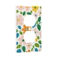 thumbnail image 2 of Yayeee Duplex Wall Plate 1-Gang 4.5"x2.7" Home Receptacle Light Switch Decorative Outlet Cover, Retro Orange Floral, 2 of 7