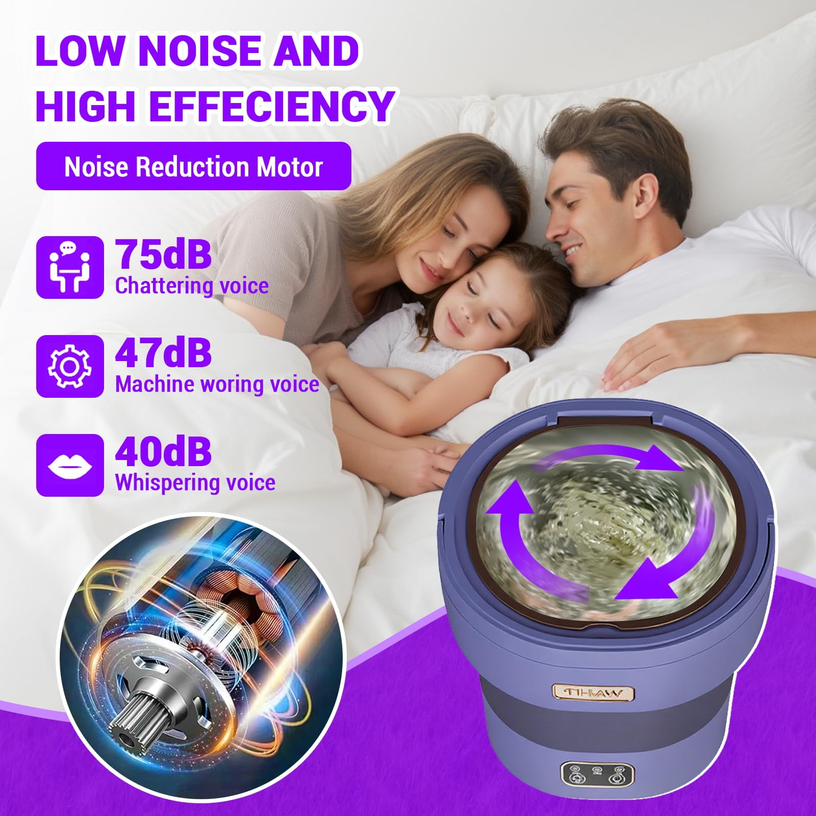 Kojooin Mini Washer and Dryer, 12l Foldable Mini Washer for Underwear, Upgraded Foldable Washer for Baby Clothes and Socks, Suitable for Apartments