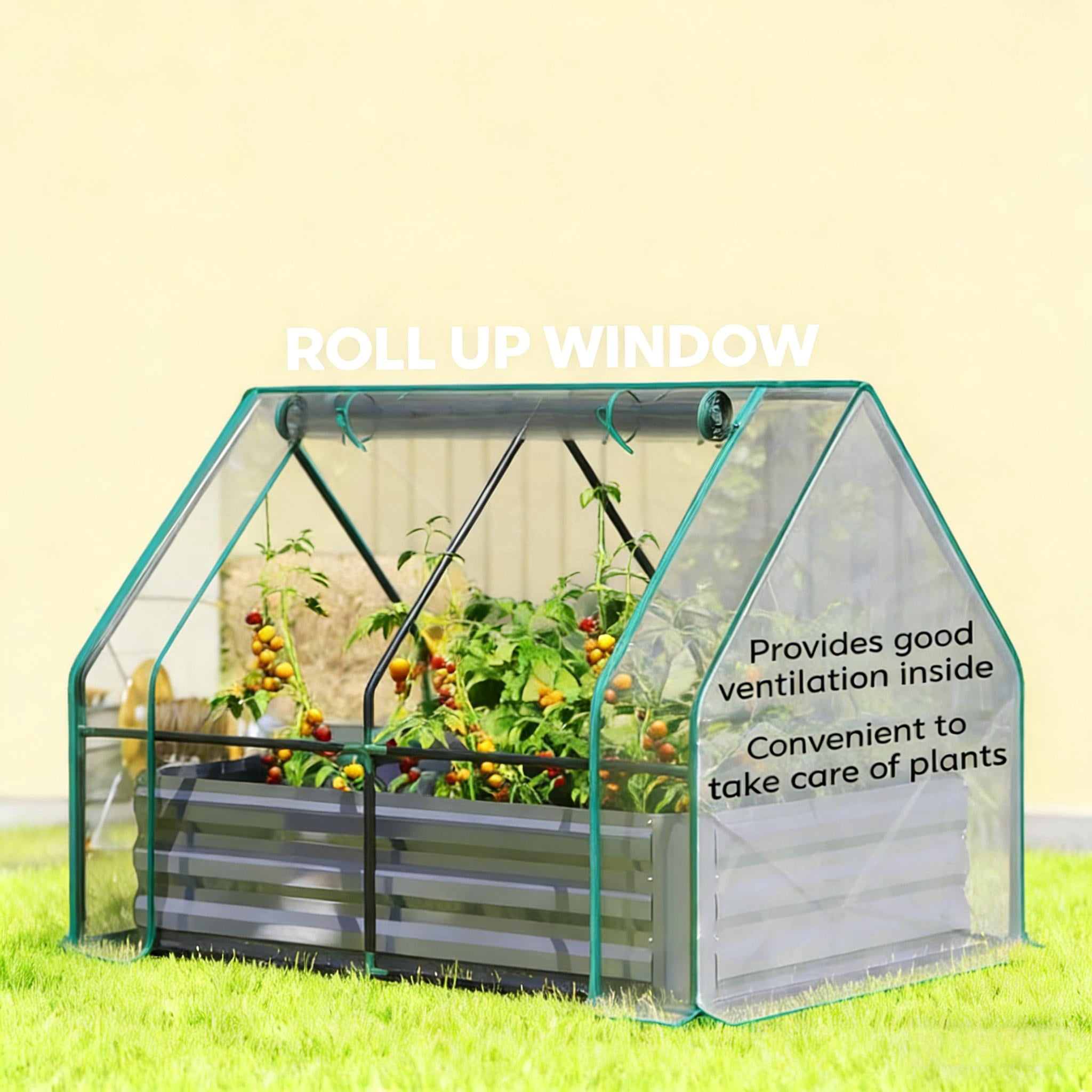 2-in-1 Raised Planter Greenhouse, Raised Garden Bed Planter Raised Bed