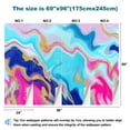thumbnail image 3 of Peel and Stick Wallpaper Canvas Blue pink marble Texture Gold Glitter color flowing art designed for Modern Art Wall Mural Decor Self Adhesive and Removable 69in x 98in, 3 of 6