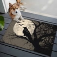 thumbnail image 3 of 2x3 Ft Entryway Area Rug, Halloween Kitchen Rug Runner Washable Floor Mat, Horror Bat Crow Full Moon Beige Black Non Slip Indoor Door Mat Throw Carpet for Bathroom Living Room Bedroom, 3 of 8