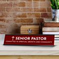 thumbnail image 5 of Senior Pastor Committed To Spiritual Growth and Community 2 x 10" Desk Sign with Aluminium Frame | Church Leader Role and Titles, 5 of 8