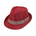 thumbnail image 3 of Kids' Straw Sun Hat, Wide Brim Bow Decoration Beach Hat for Boys and Girls, UV Protection Summer Hat for Outdoor Play, Travel, and Sun Safety, Lightweight and Breathable for Hot Weather - Red, 3 of 8