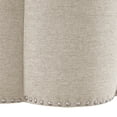 thumbnail image 4 of Rustic Manor Lavigne Linen Flower Shaped Ottoman with Nailhead Trim, Light Beige, 4 of 6