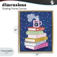 thumbnail image 4 of Stupell Industries Contemporary Book Stack & Cozy Mug Gold Floating Frame Canvas Art, 17 x 21, by Vanessa Stoilova, 4 of 8