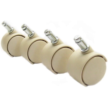 SET OF 4 ALMOND CHROMCRAFT CASTERS