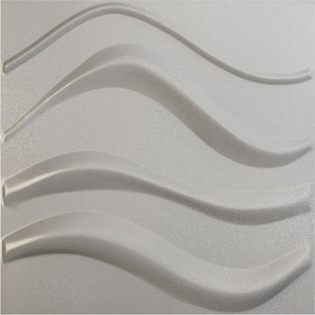 

Ekena Millwork 19 5/8 W x 19 5/8 H Wave EnduraWall Decorative 3D Wall Panel Textured Metallic Silver (12-Pack for 32.04 Sq. Ft.)