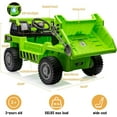 thumbnail image 6 of EastVita Ride on Dump Truck, Ride On Car with Remote Control, 12V Kids Electric Car with Remote Control, Ride on Construction Vehicles with Electric Dump Bed and Extra Shovel, Music Player Green, 6 of 6