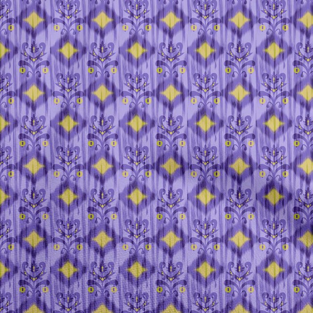 oneOone Velvet Purple Fabric Ikat Sewing Craft Projects Fabric Prints By Yard 58 Inch Wide