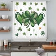thumbnail image 4 of St Patrick's Day Sheer Curtains 63 Inches Long, Spring Shamrock Leaf Love Vintage Green Light Filering Curtains, Breathable Simi Curtain Privacy Drapes for Living Room Bedroom Window Treatment, 4 of 9